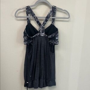 lululemon athletica Black and Patterned Tank Top